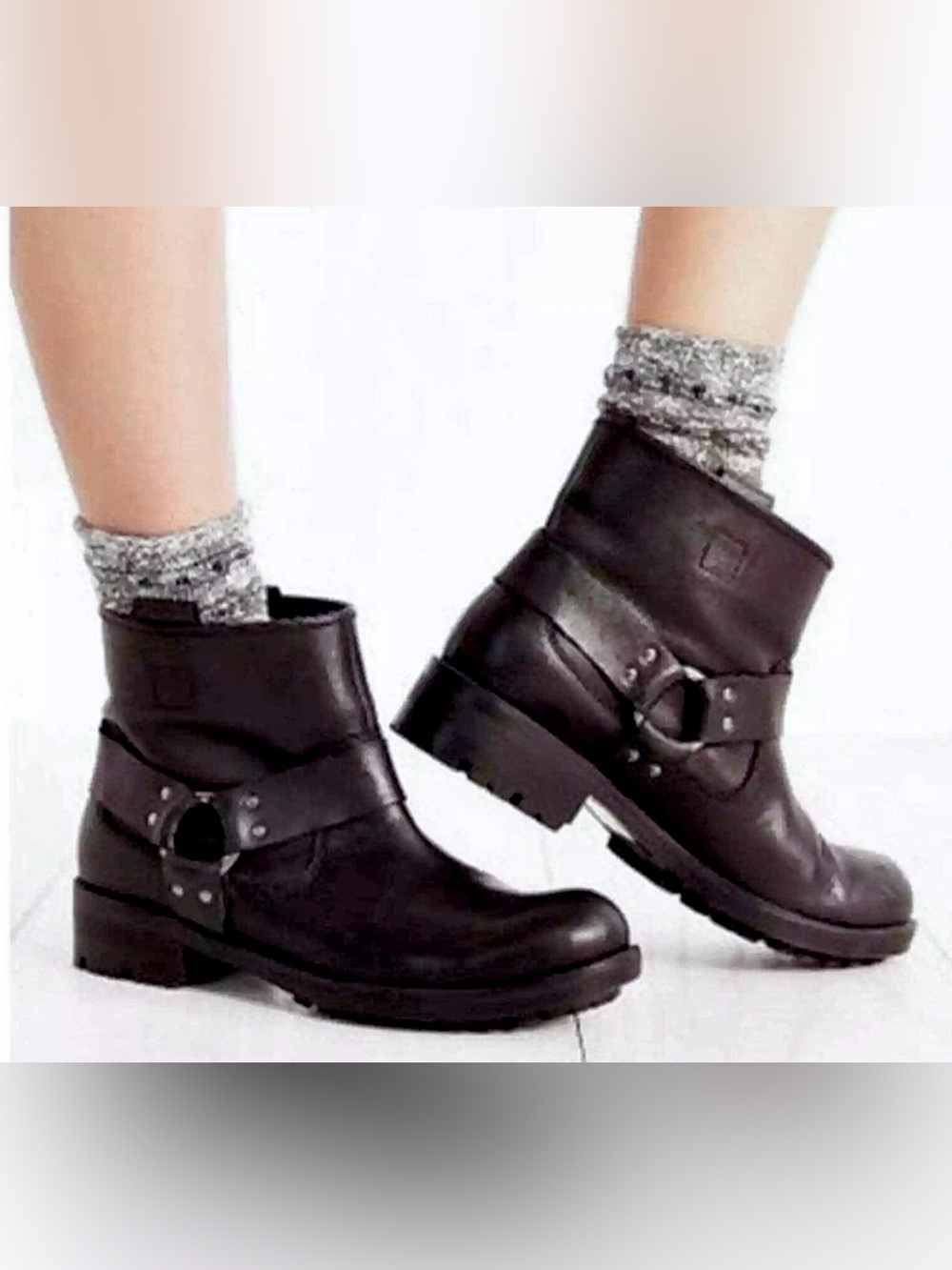 EUC- Urban Outfitters ‘Silence + Noise’ Leather Moto Boot
